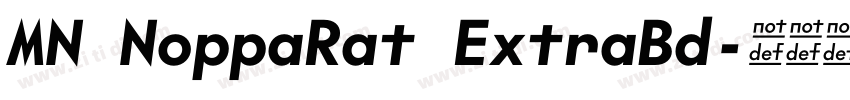 MN NoppaRat ExtraBd字体转换